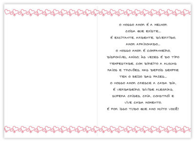 Alternative view of Cartão Artesanal Romântico Eu + Você Fina Ideia 11x15,5cm com envelope