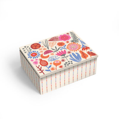 Porta-joias P Fina Ideia Orgânica 14x11x5,5cm em MDF