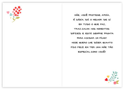 Alternative view of Cartão Artesanal Mãe Coração Flores Coloridas Fina Ideia 11x15,5cm com enve