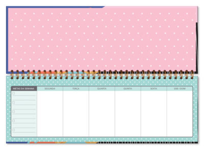 Alternative view of Planner Organizador Semanal Fina Ideia Jardim das Cores 30x10,5cm 52 folhas capa dura