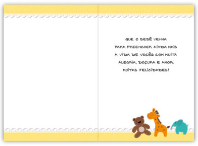 Alternative view of Cartão Artesanal Nascimento Cabide Bebê Fina Ideia 11x15,5cm com envelope