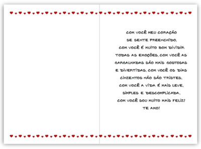 Alternative view of Cartão Artesanal Romântico Coração Completo Fina Ideia 11x15,5cm com envelope