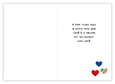 Alternative view of Cartão Artesanal Pai Lista Fina Ideia 11x15,5cm com envelope