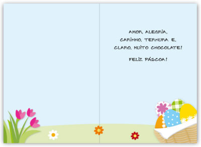 Alternative view of Cartão Artesanal Páscoa Coelho Branco Grande Fina Ideia 11x15,5cm com envelope