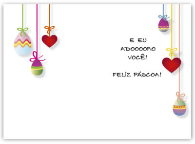 Alternative view of Cartão Artesanal Páscoa Ovos Pendurados Fina Ideia 11x15,5cm com envelope