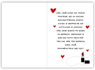 Alternative view of Cartão Artesanal Mãe Maquiagem Fina Ideia 11x15,5cm com envelope