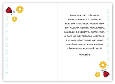 Alternative view of Cartão Artesanal Aniversário Jardim Fina Ideia 11x15,5cm com envelope