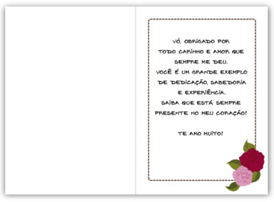 Alternative view of Cartão Artesanal Coisas de Avó Fina Ideia 11x15,5cm com envelope