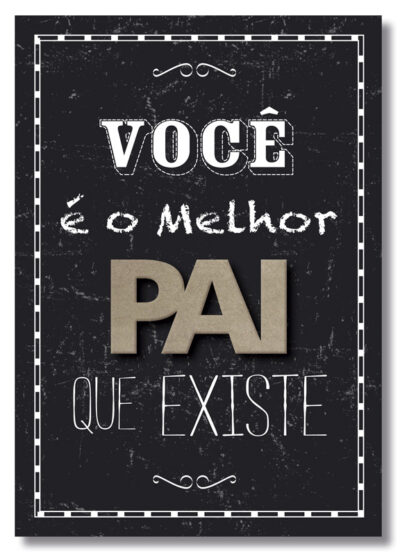 Cartão Artesanal Pai O Melhor Fina Ideia 11x15,5cm com envelope