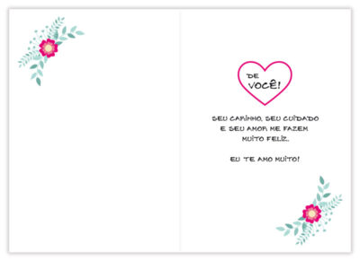 Alternative view of Cartão Artesanal Avó Xícaras Fina Ideia 11x15,5cm com envelope