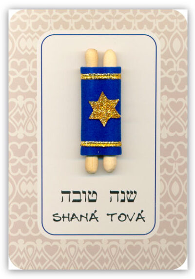 Cartão Artesanal Judaico Torá Fina Ideia 11x15,5cm com envelope
