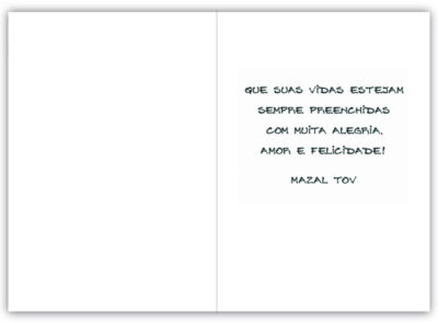 Alternative view of Cartão Artesanal Judaico Sapatinho Bebê Fina Ideia 11x15,5cm com envelope