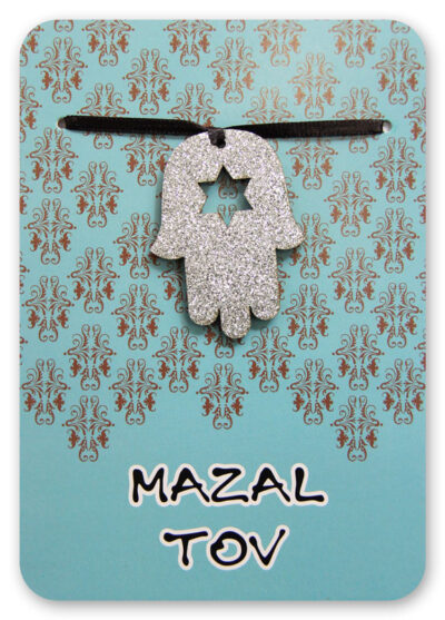 Cartão Artesanal Judaico Hamsa Ouro Velho Fina Ideia 11x15,5cm com envelope