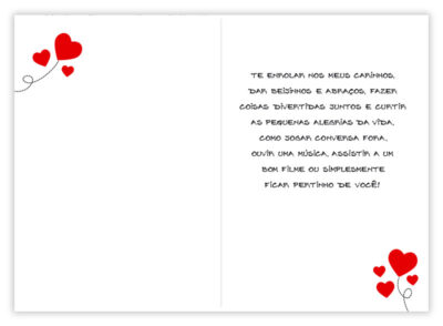 Alternative view of Cartão Artesanal Romântico Amor Virtual Fina Ideia 11x15,5cm com envelope