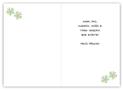 Alternative view of Cartão Artesanal Páscoa Coelhinho Fina Ideia 11x15,5cm com envelope