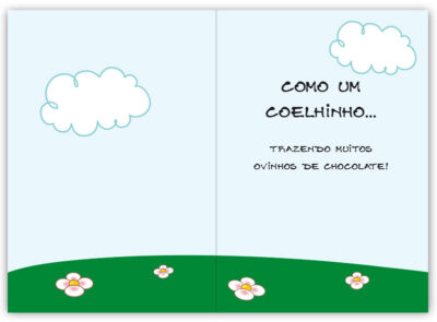 Alternative view of Cartão Artesanal Páscoa Orelha Coelho Fina Ideia 11x15,5cm com envelope