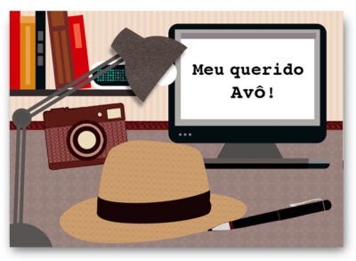 Cartão Mix Avô Chapéu Fina Ideia 11x15,5cm com envelope