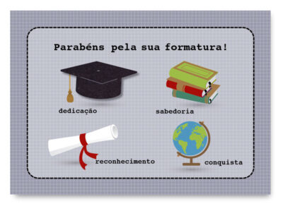 Cartão Mix Formatura Fina Ideia 11x15,5cm com envelope