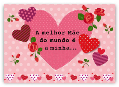 Cartão Mix Mãe Corações Fina Ideia 11x15,5cm com envelope