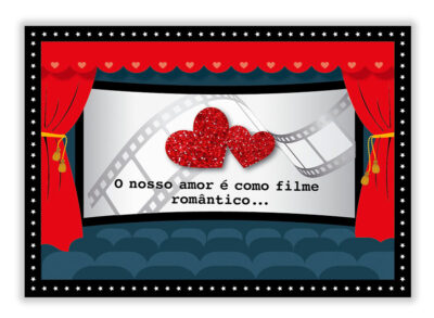Cartão Mix Romântico Cinema Fina Ideia 11x15,5cm com envelope