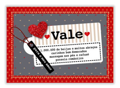 Cartão Mix Romântico Vale Fina Ideia 11x15,5cm com envelope