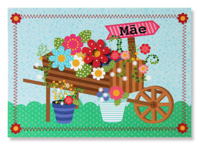 Cartão Mix Mãe Carrinho Flores
