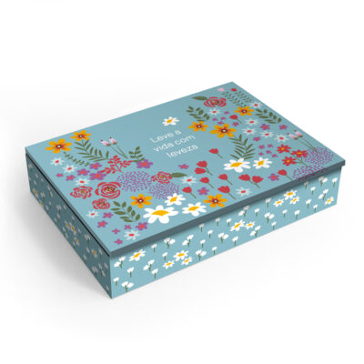 Porta-joias M Fina Ideia Campestre 19x14x5,5cm em MDF