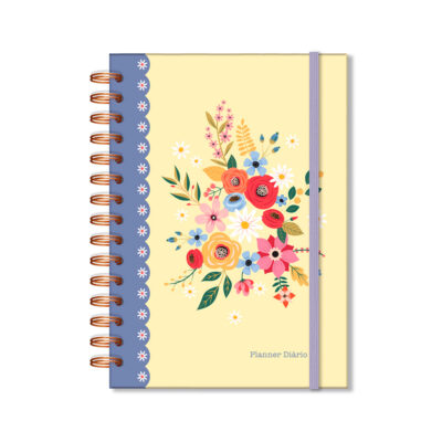 Planner Diário Fina Ideia Buquê 14,5x20,5cm 80 folhas capa dura