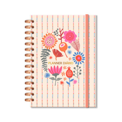 Planner Diário Orgânica Fina Ideia 14,5x20,5cm 80 folhas capa dura
