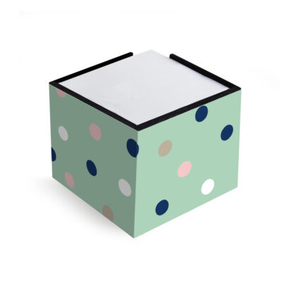 Alternative view of Porta-lembretes Fina Ideia Poá Verde Bolas Médias 7,8x7,8cm em MDF