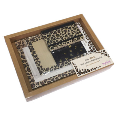 Kit 03 Oncinha Fina Ideia com Bloco Semanal, Papel de Carta e Caderneta M