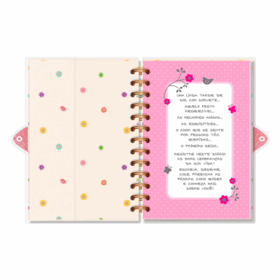 Alternative view of Diário com Chave Fina Ideia Flores para Você 11,8x17,5cm 84 folhas capa protetora