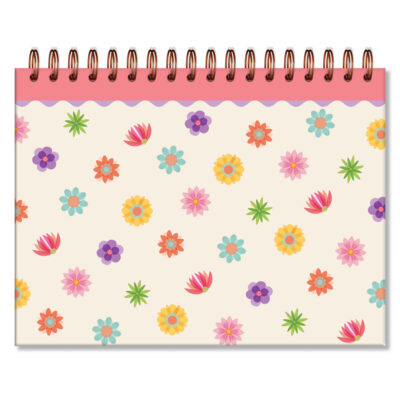 Caderno de Criação Fina Ideia Flores para Você 23,5x17,5cm 30 folhas pretas 180g/m² capa dura