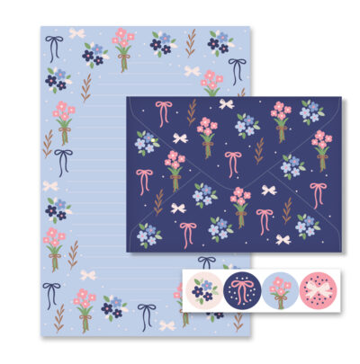 Alternative view of Papel de Carta Fina Ideia Laços e Afetos by Sof 15,5x23cm – 4 unid. com envelopes e adesivos