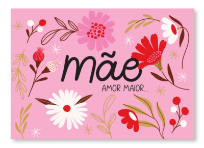 Cartão Essencial Mãe Amor Maior Fina Ideia 11x15,5cm com envelope