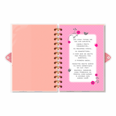 Alternative view of Diário com Chave Fina Ideia Leve Amor 11,8x17,5cm 84 folhas capa protetora