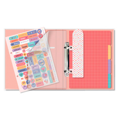 Alternative view of Caderno Argolado P A5 Fina Ideia Leve Amor 14,5x20,5cm 80 folhas pautadas capa protetora