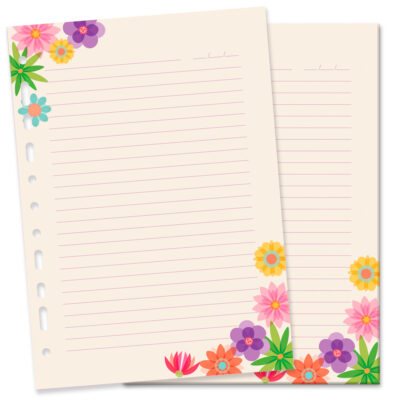 Alternative view of Refil Decorado Caderno Argolado Colegial Fina Ideia Flores para Você 30 folhas 90g