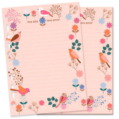 Alternative view of Refil Decorado Caderno Argolado Colegial Fina Ideia Leve Amor 30 folhas 90g