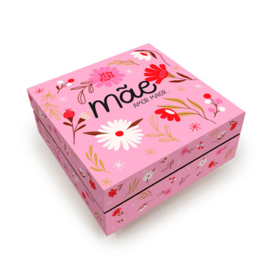 Porta-joias e Aneleira P Fina Ideia Mãe 12,7x12,7x5,2cm em MDF