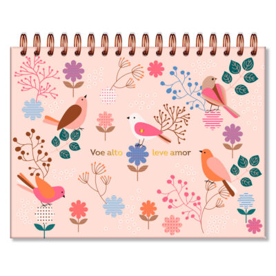 Caderno de Criação Fina Ideia Leve Amor 23,5x17,5cm 30 folhas pretas 180g/m² capa dura