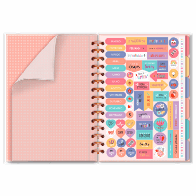 Alternative view of Planner Permanente M Fina Ideia Leve Amor 13,4x20,5cm 105 folhas capa protetora
