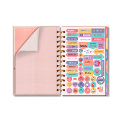 Alternative view of Planner Permanente P Fina Ideia Leve Amor 11,8x17,5cm 105 folhas capa protetora