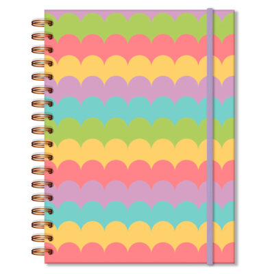 Caderno Folhas Removíveis Fina Ideia Ondas Flores para Você 16,5x23,2cm 80 folhas 90g/m² capa dura