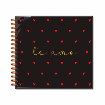 Álbum de Fotos G Fina Ideia Te Amo Corações 21,8x23,5cm 30 folhas 180g/m² capa dura