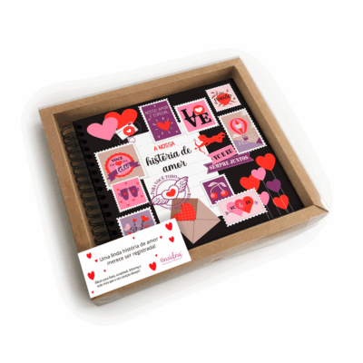 Alternative view of Álbum de Fotos G Fina Ideia Romântico Selos 21,8x23,5cm 30 folhas 180g/m² capa dura