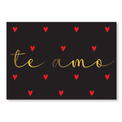 Cartão Essencial Romântico Te Amo Corações Fina Ideia 11x15,5cm com envelope