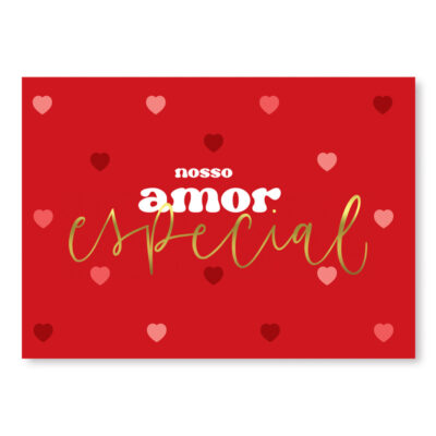 Cartão Essencial Romântico Amor Especial Fina Ideia 11x15,5cm com envelope