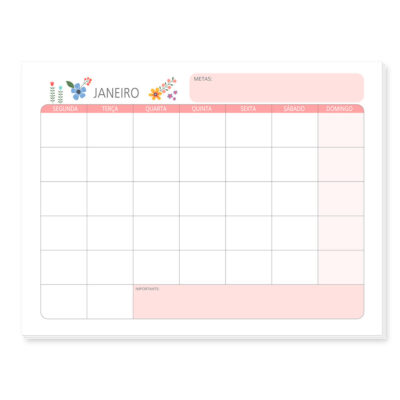Refil Calendário Planner