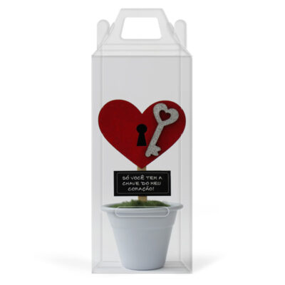 Alternative view of Mini Vaso Coração Chave